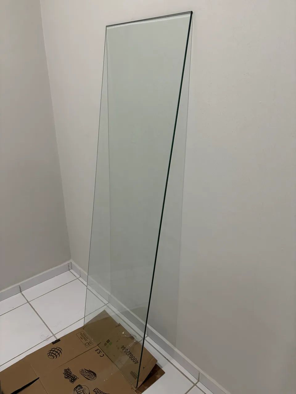 Prateleira/Escrivaninha de vidro 150x45cm