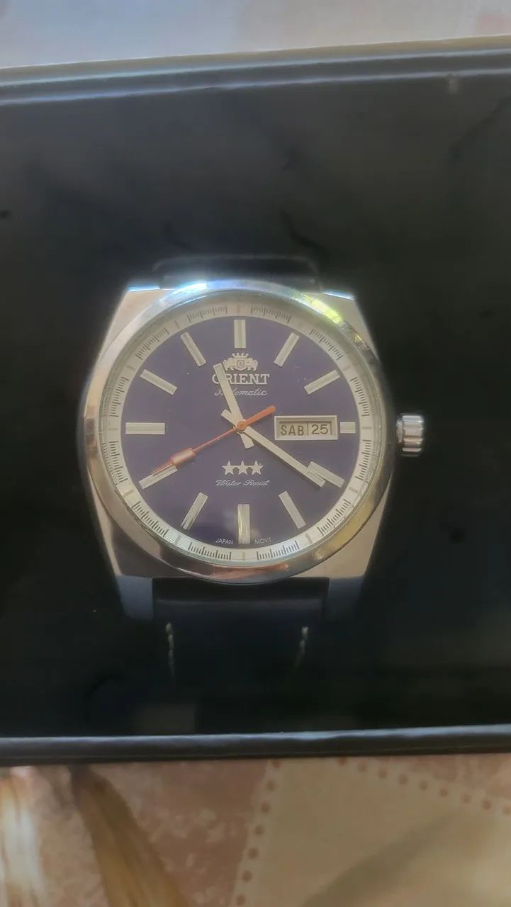 Relógio oriente automático semi-novo na caixa 44 mm de cx peça linda  - Foto 4