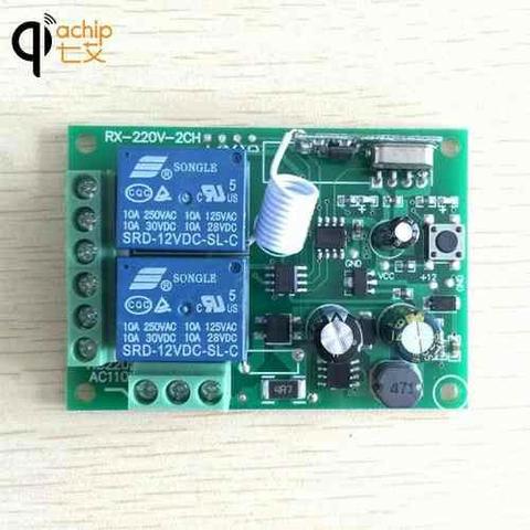 Receptor Controle Remoto Interruptor Ac 250 V 110 V 220 V 2ch Relé - Foto 2