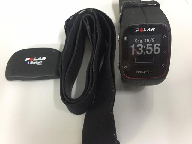 Polar m400 hr gps preto com cinta bluetooth h7