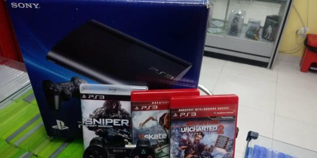PLaystation 3 Super Slim - Desbloqueado com jogos instalados no HD. - Foto 6