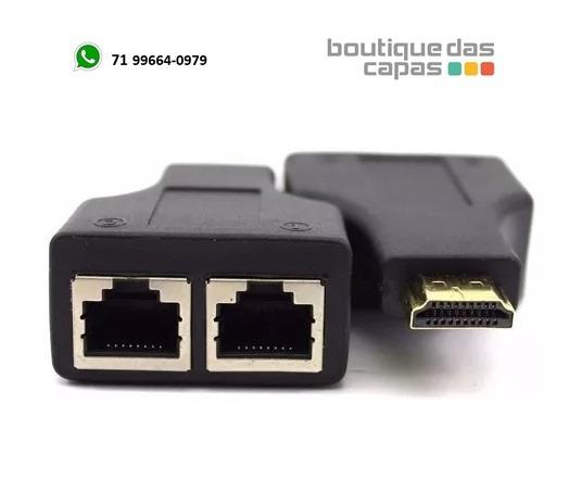 Extensor Hdmi 3d 30 Metros Via Cabo De Rede Utp Rj45 Cat5e/6 hdmi x ri - Foto 2