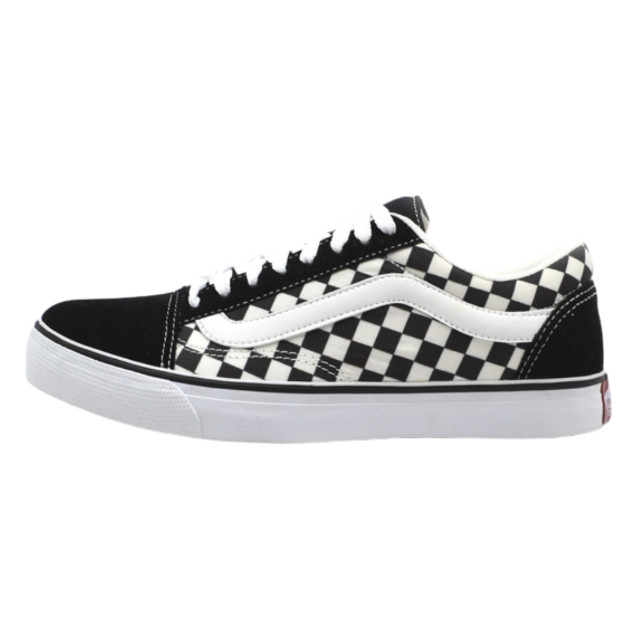 vans preto e branco xadrez