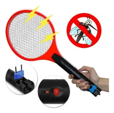 Raquete Elétrica Mata Moscas Mosquito Pernilongo Bivolt - 643