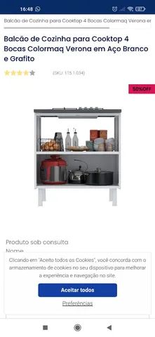 BALCÃO EM AÇO PARA COOKTOP 5 BOCAS - Foto 2