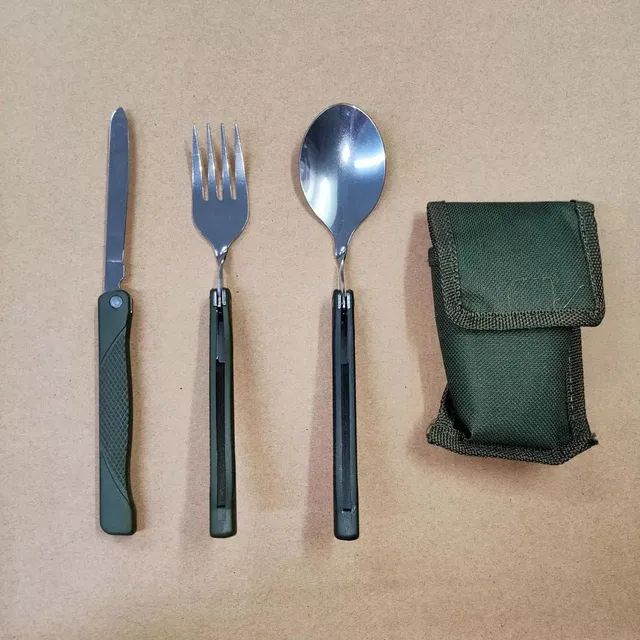 Kit talher dobrável de camping - Foto 2