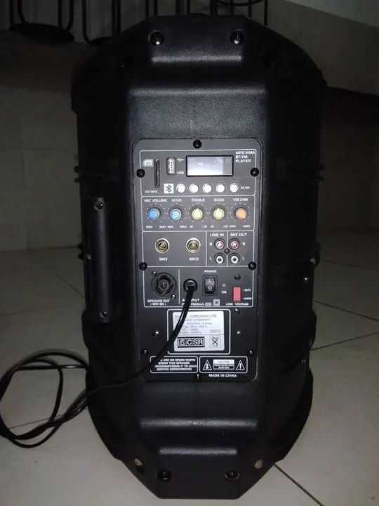 Caixa Injetada Csr 2500  Ativa e Passiva Falante 10 Titanio 150w Rms Cor Preto - Foto 5