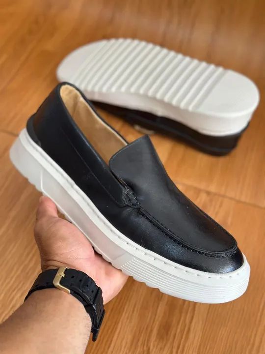Mocassim de couro Aramis - Foto 4