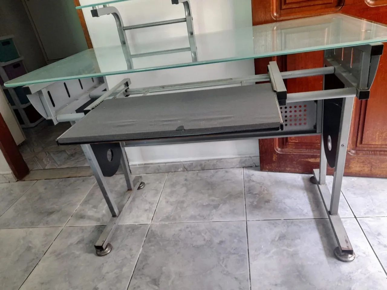 Mesa de Escritório de Vidro Moderna