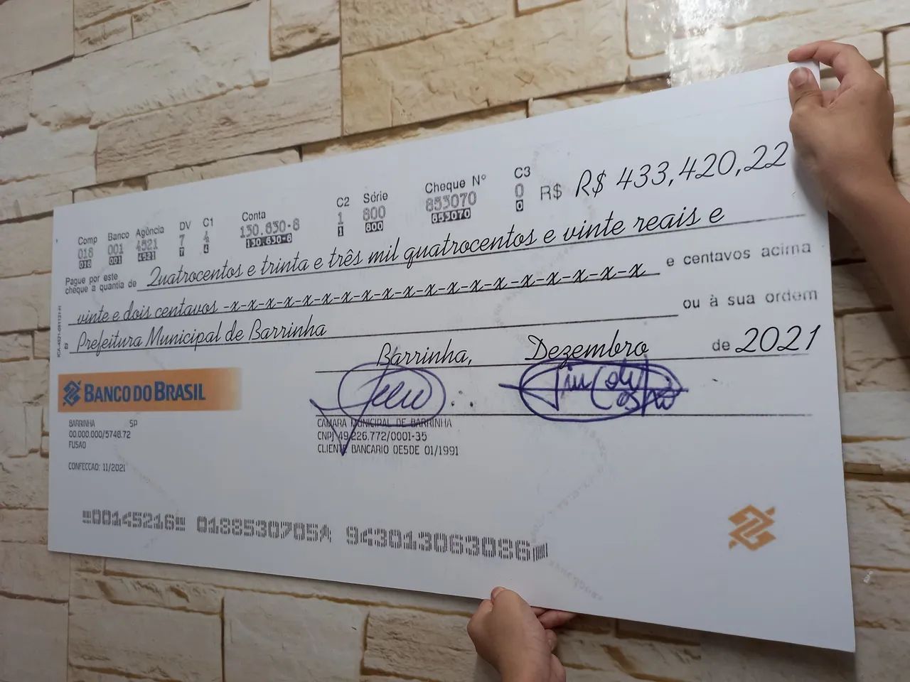 Cheque Gigante para premiação  - Foto 2