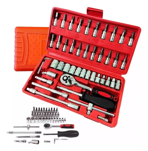 Compra online de Conjunto de ferramentas de reparo de mecânica de  automóveis 46pcs chave de soquete kit de ferramentas para reparo de  automóveis