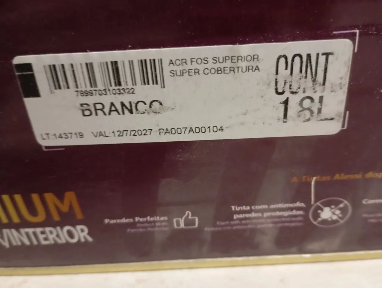 Tinta Acrílica branco fosco Premium 18 litros - Foto 2