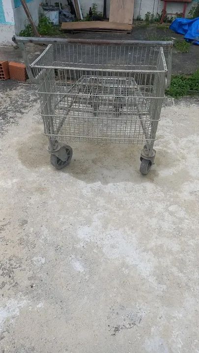 Carrinho de compras em metal - Foto 2