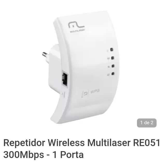 Roteador repetidor wi fi Multilaser 300 mbps