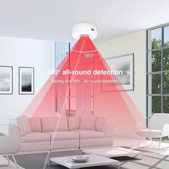 Sensor de Presença Wi-fi Tuya Inteligente, Compatível com Alexa, Segurança  - Foto 4