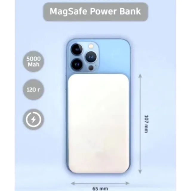 Carregador Portátil Magsafe Indução iPhone Apple Sem fio Bateria Carga - Foto 4