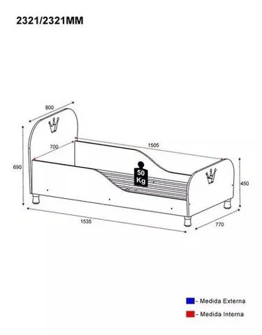 Promoção Mini Cama Rei / Rainha Branca    - Foto 2