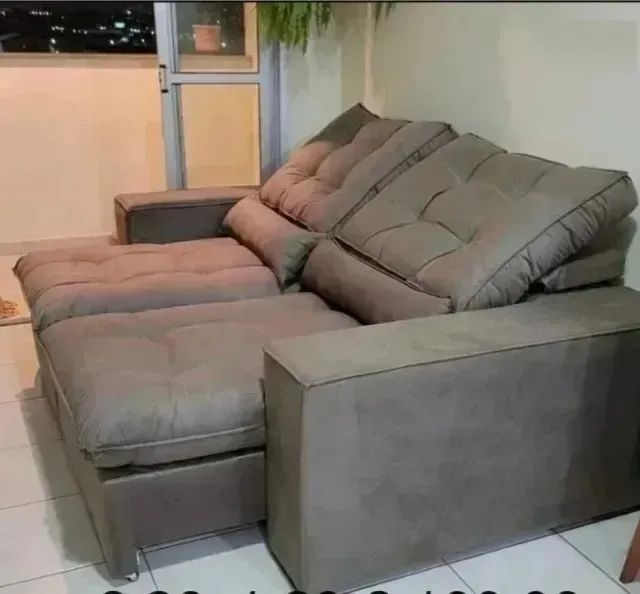 Sofá Retratil e Reclinavel Amora 2,10!! Sofás e Poltronas Glória