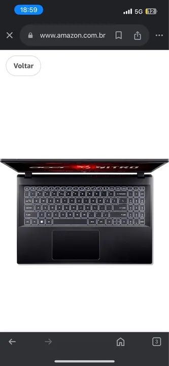 Notebook Acer Nitro V15 (Core i7, 16GB RAM, 512GB SSD, NVIDIA RTX 3050) - Foto 3