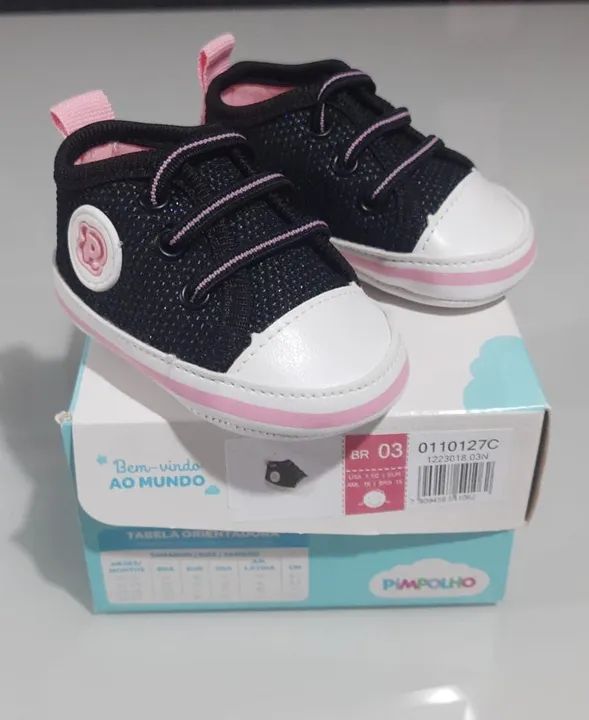 Tênis Bebê Pimpolho Tamanho 03 Seminovo - Foto 2