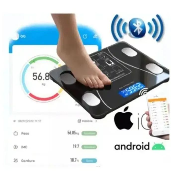 Balança de bioimpedância com app  - Foto 4