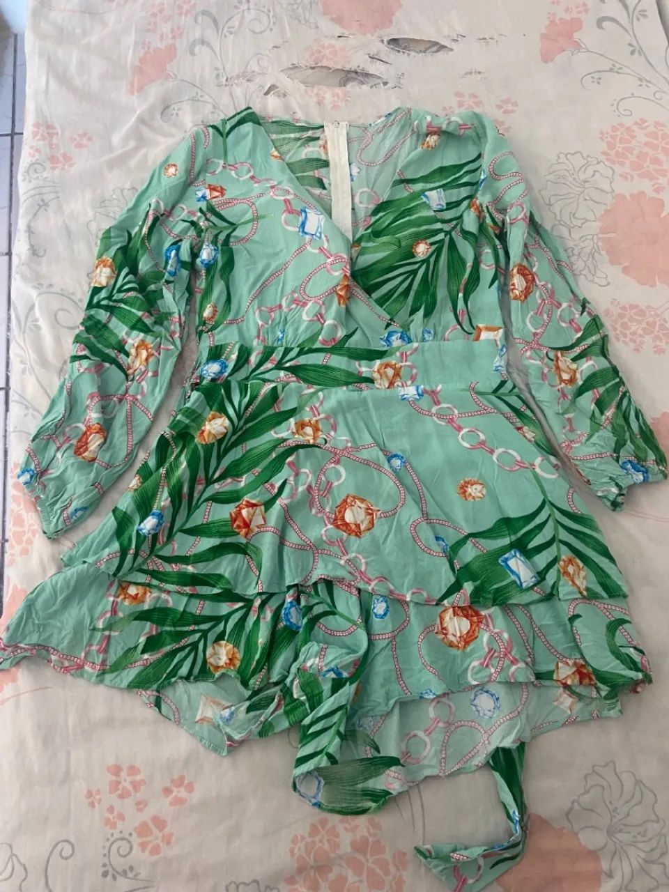 Vestido-macaquinho Floral Verde