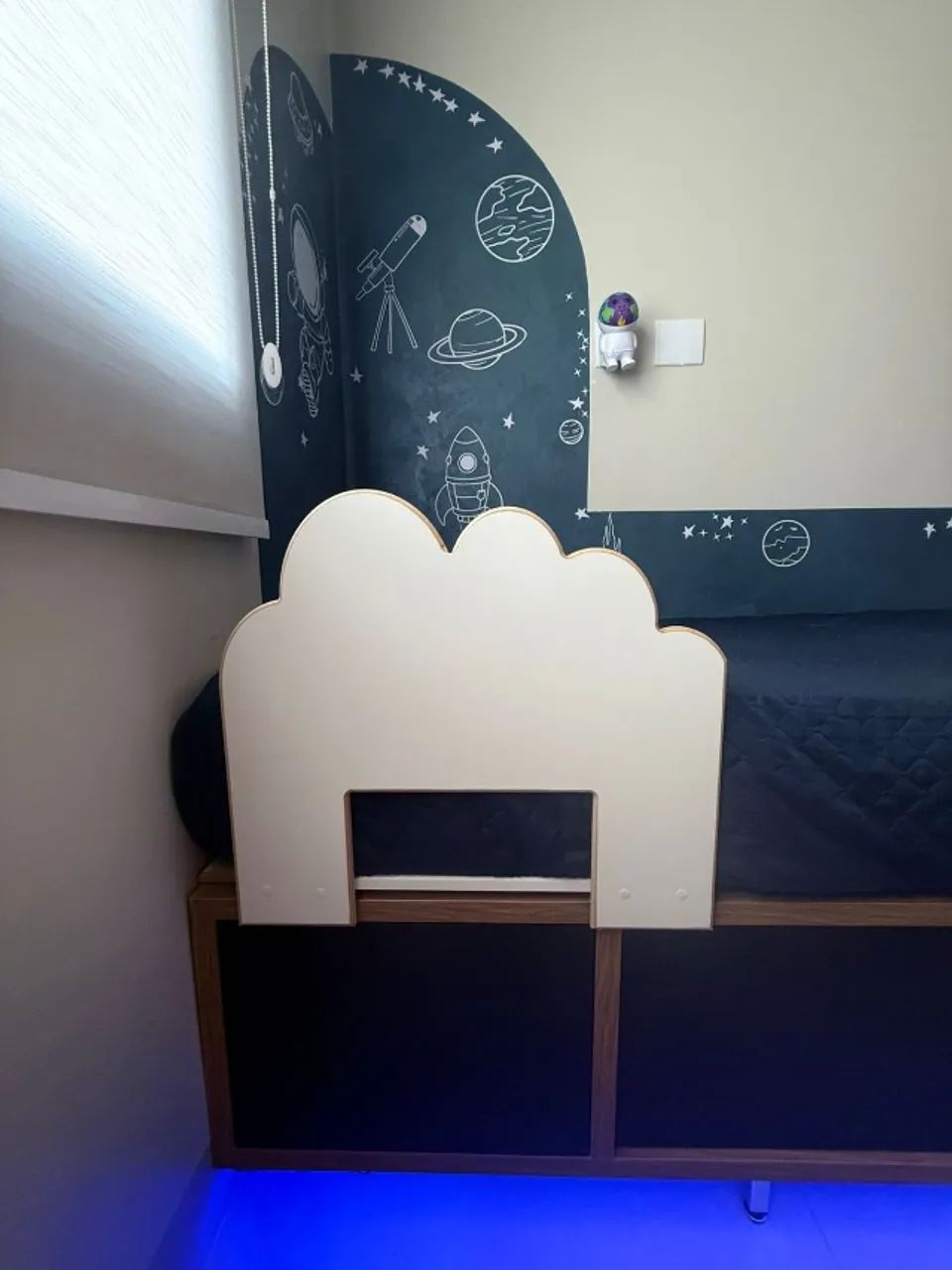 Grade Protetora para Cama Infantil em MDF - Formato Nuvem