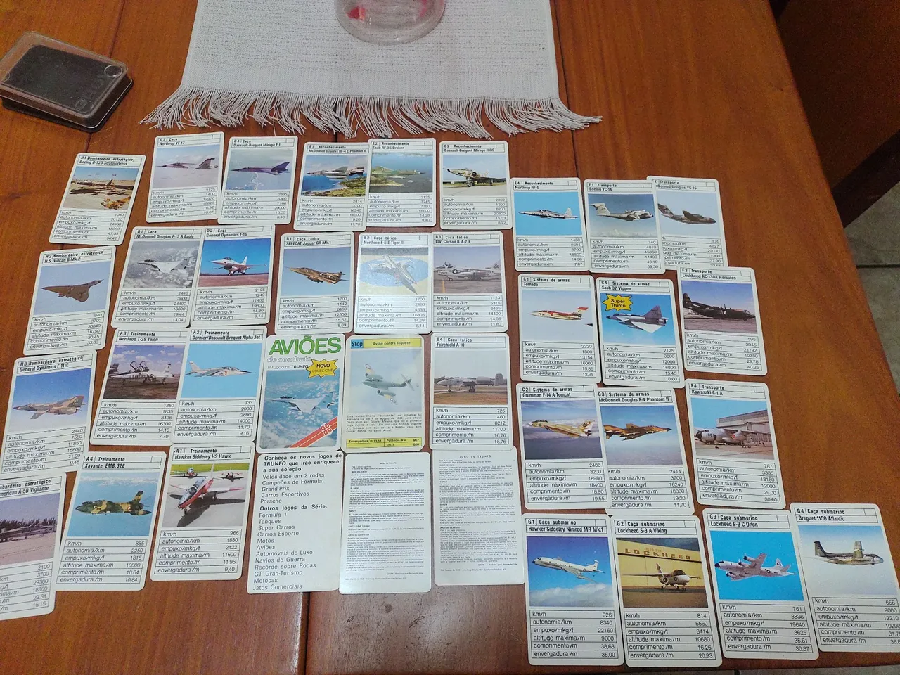 Coleção de cartas Aviões TRUNFO - Aviação