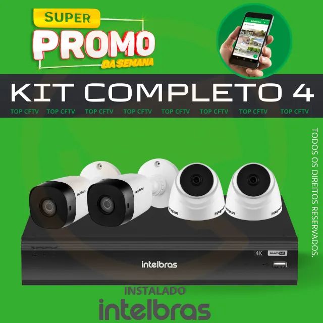 4 Câmeras de segurança intelbras Instaladas