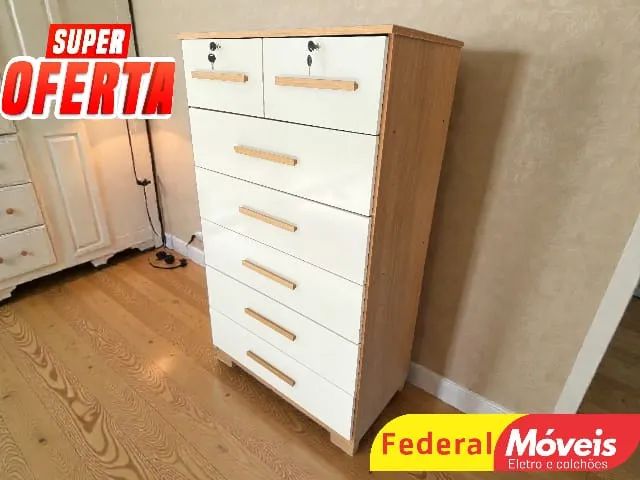 Cômoda c/ 2 Chaves 7 Gavetas