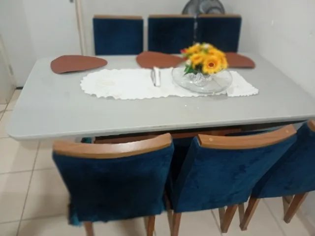 Mesa com 6 cadeiras 64352682279297120