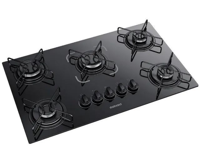 Fogão Cooktop 5 Bocas Essencial Preto- FAZEMOS ENTREGA!