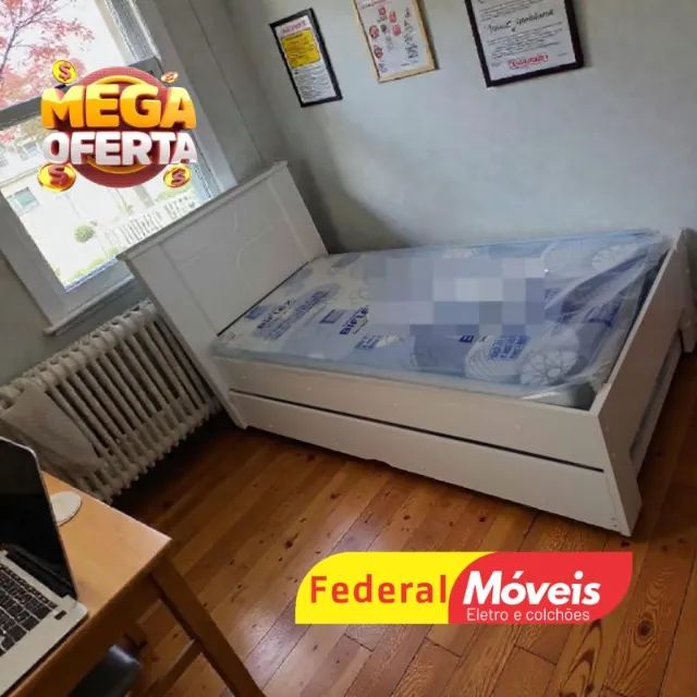 Bicama OFF WHITE (Sem Colchões) MEGA OFERTA 