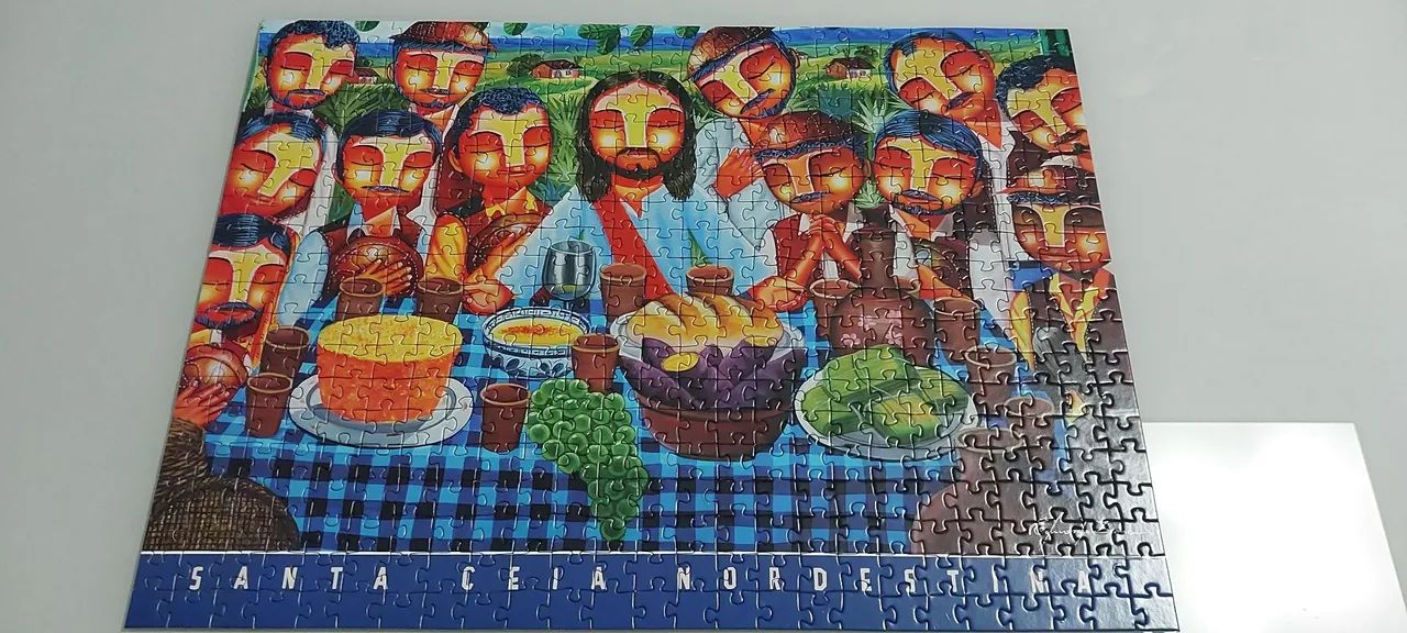 Quebra-cabeça Santa Ceia Nordestina 500 peças - Foto 2