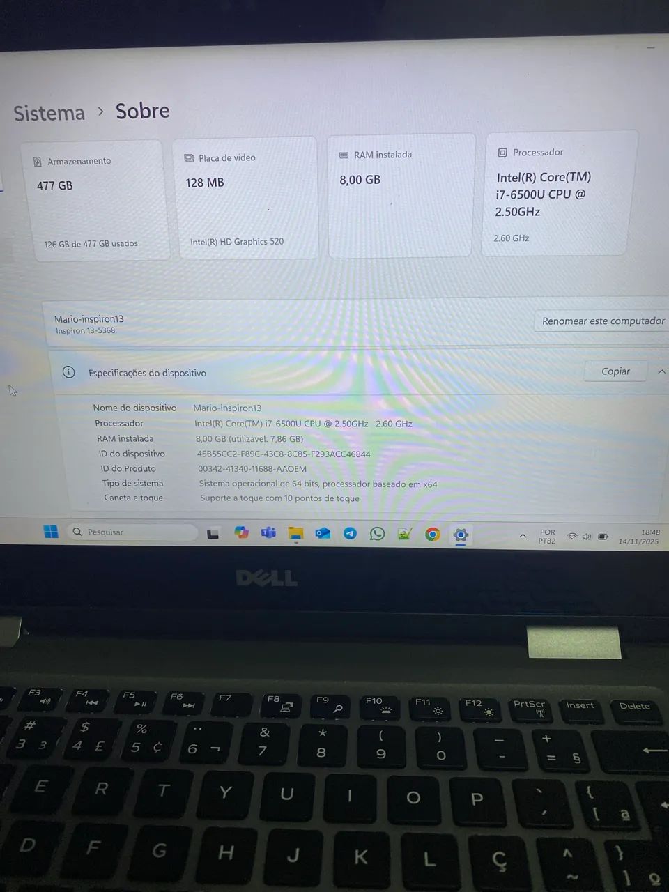 Notebook Dell Inspiron 13 - Core i7 - Foto 4