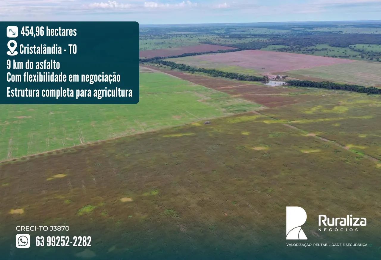 Região de Cristalândia - TO com flexibilidade em negociação estrutura completa para agricu