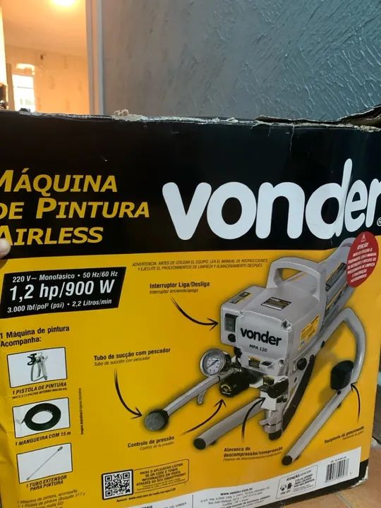 Máquina de pintura AIRLESS VONDER MPA 120 - Foto 2