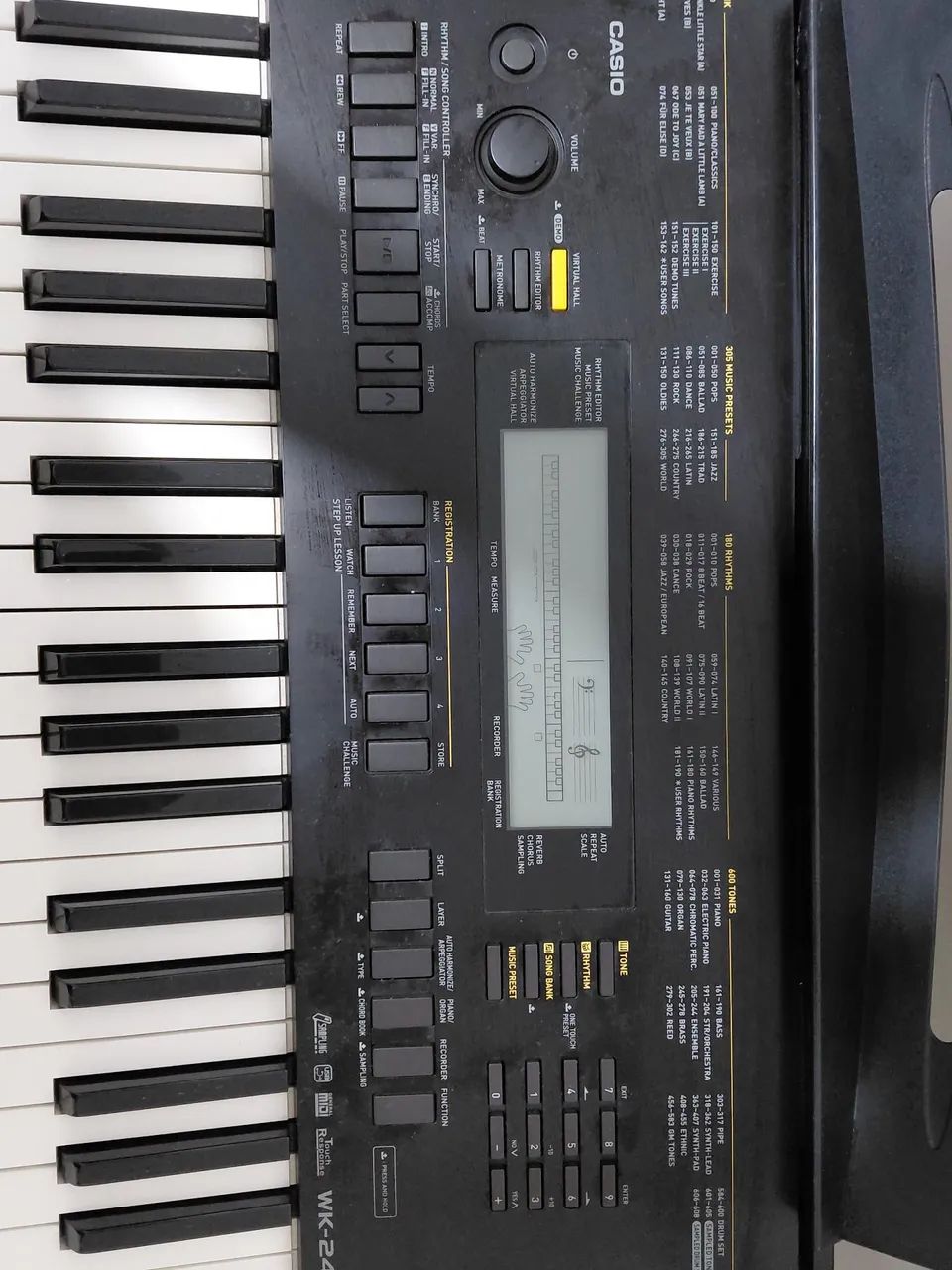 Teclado Musical Casio WK-240 Standard - 76 Teclas - Bivolt - Preto/Prateado - Foto 5