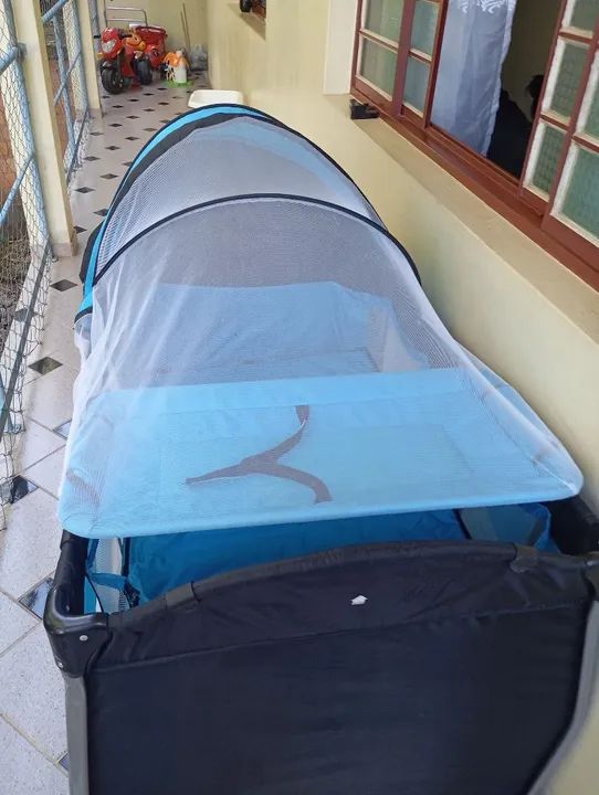 Berço portátil para bebê com mosquiteiro - Foto 3