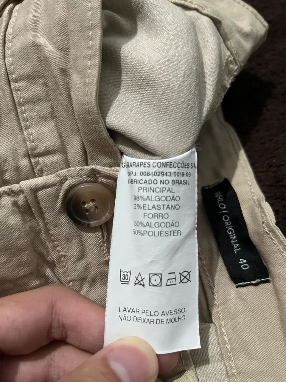 Calça slim bege masculina - Foto 5