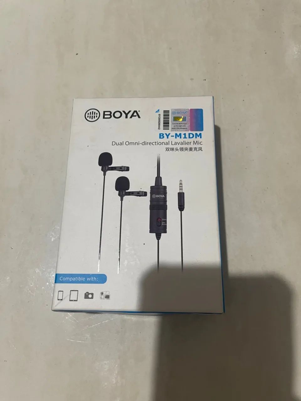 Microfone de Lapela Boya BY-M1DM - Novo