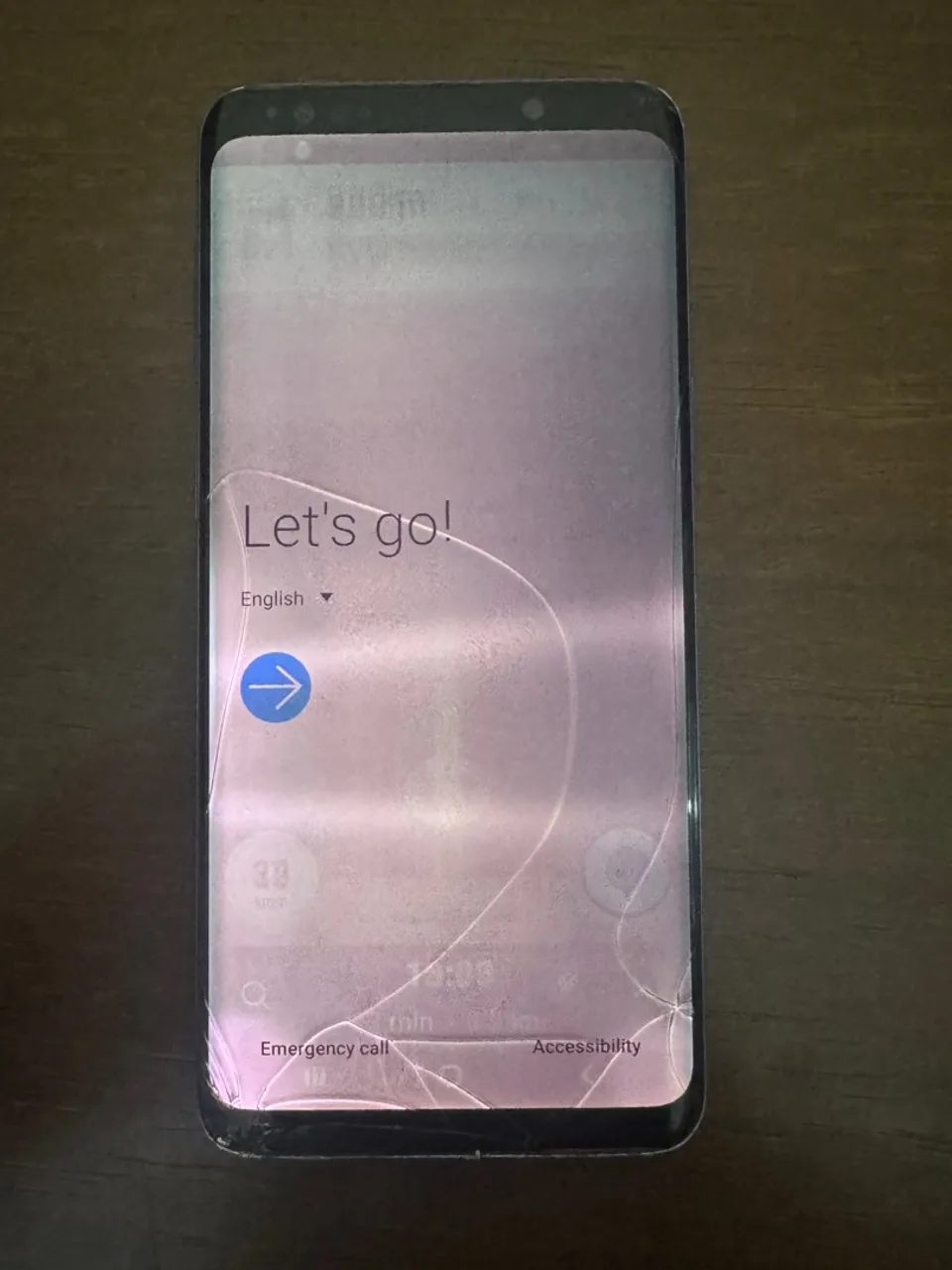 S9 tela trincada mas não interfere o uso