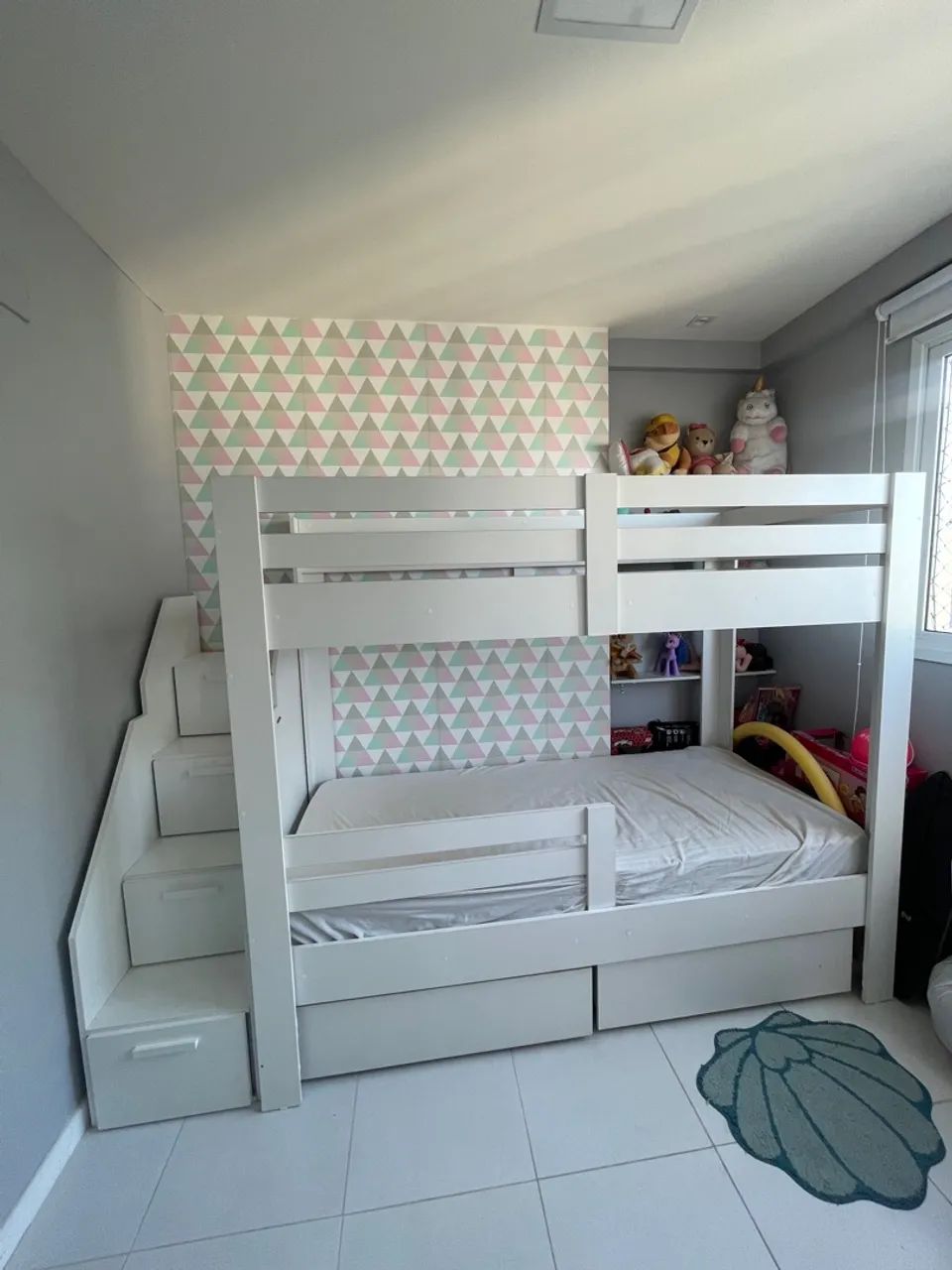 Beliche Branco com Escada e Gavetas
