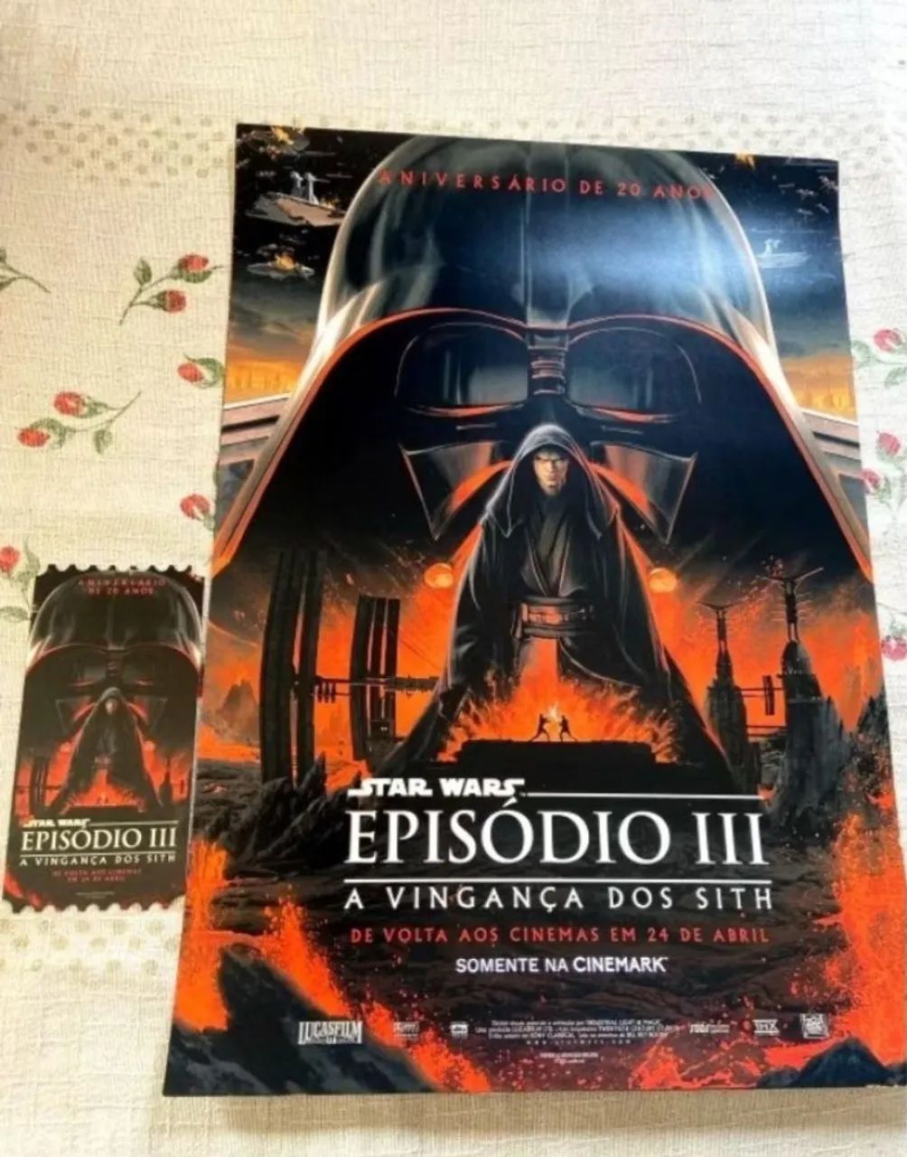 STAR WARS III A Vingança dos Sith Pôster e Card Ingresso