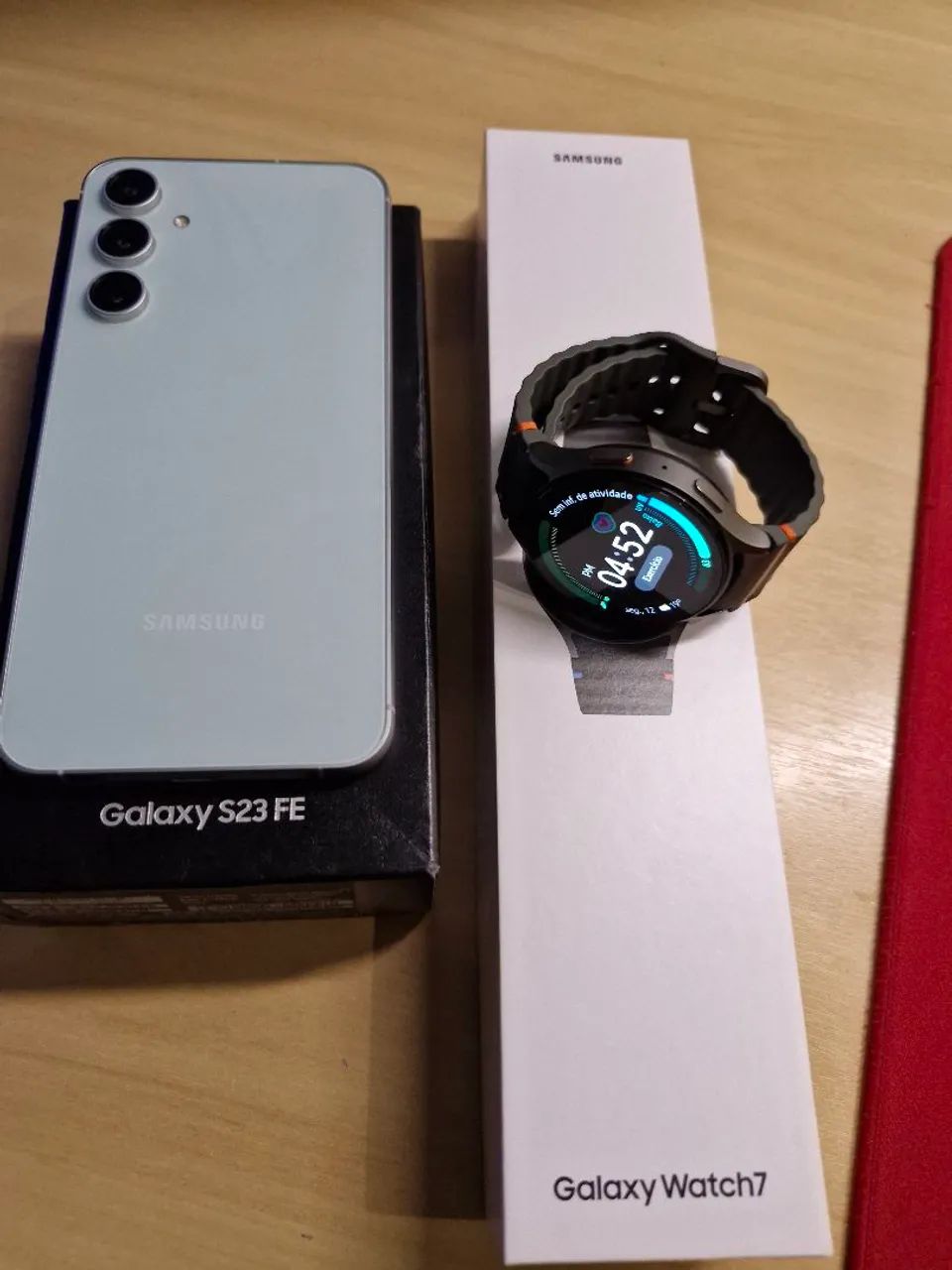S23 FE + Galaxy Watch 7 44mm Novos CX+ACESSORIOS