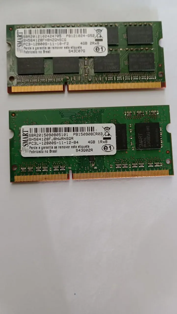 Memória RAM 4GB DDR3 Notebook Smart