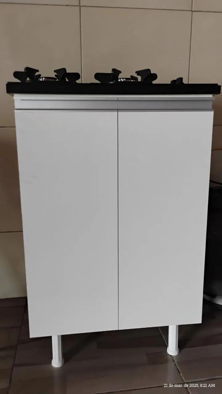 Armário para Cooktop. Branco 2 Portas. - Foto 2