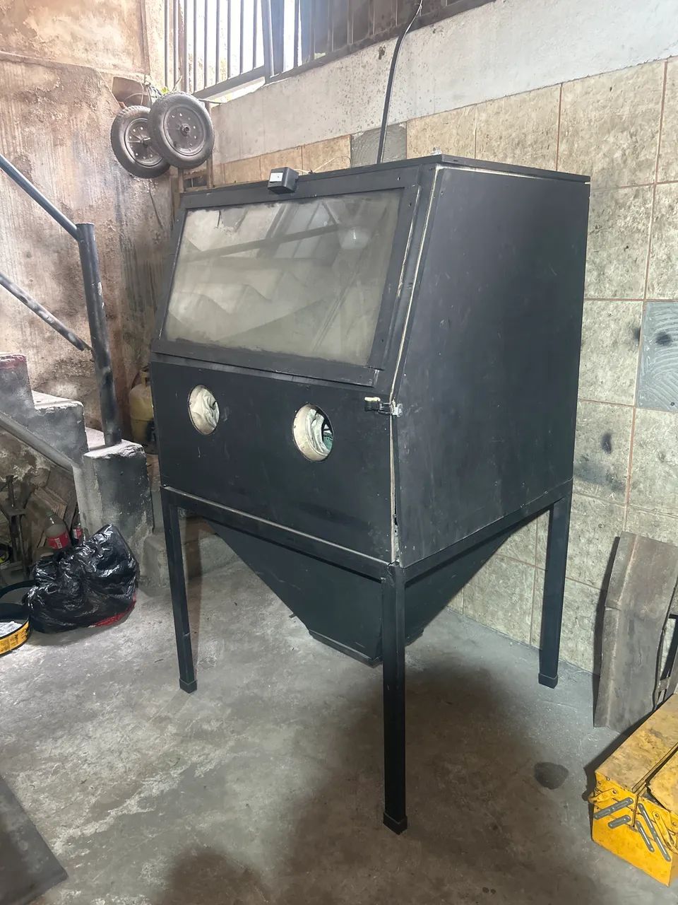 Cabine jato de areia (não precisa de energia , somente do compressor de ar) 