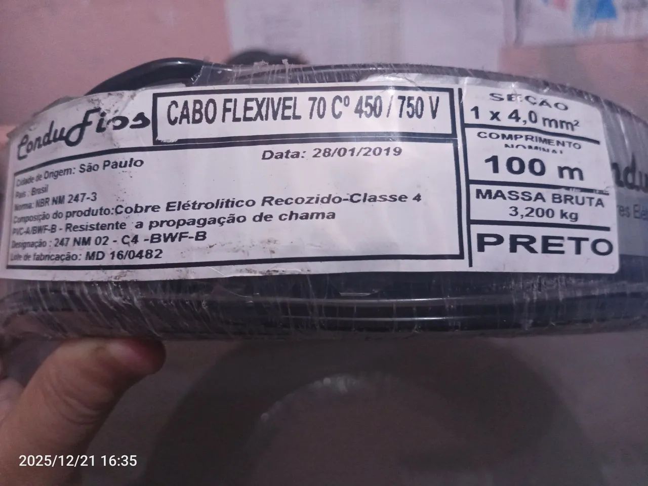 Cabo flexível 4mm - Não é PP  - Foto 2