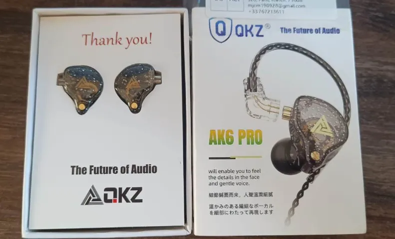 Fone De Ouvido Retorno De Palco Qkz Ak6 Pro Com Microfone Cor Preto